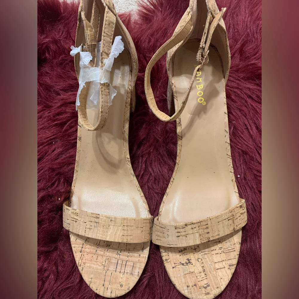 Cork heels.